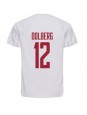 Danmark Kasper Dolberg #12 Replika Borta Kläder VM 2022 Kortärmad